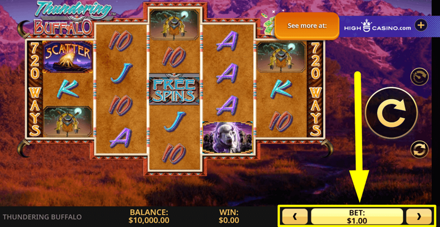 Thundering Buffalo Bet Value