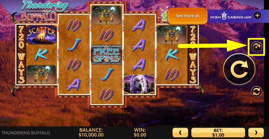 Thundering Buffalo Turbo Spins Feature