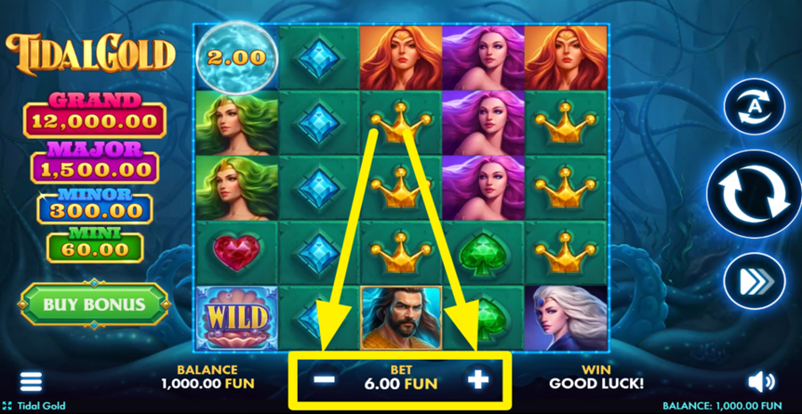 Tidal Gold Adjust Bet