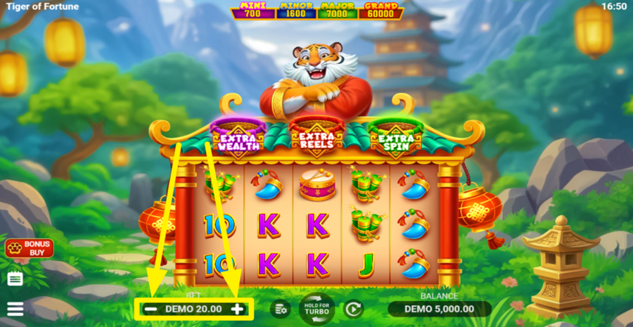 Tiger Of Fortune Adjust Bet