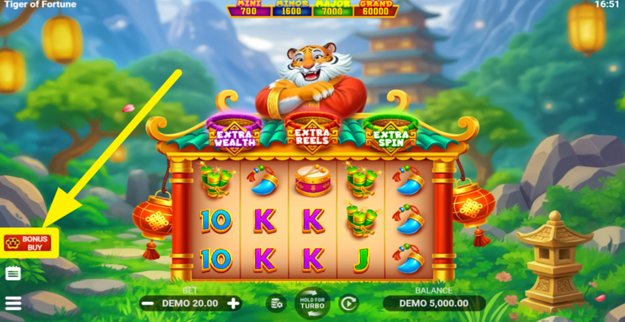 Tiger Of Fortune Buy Bonus