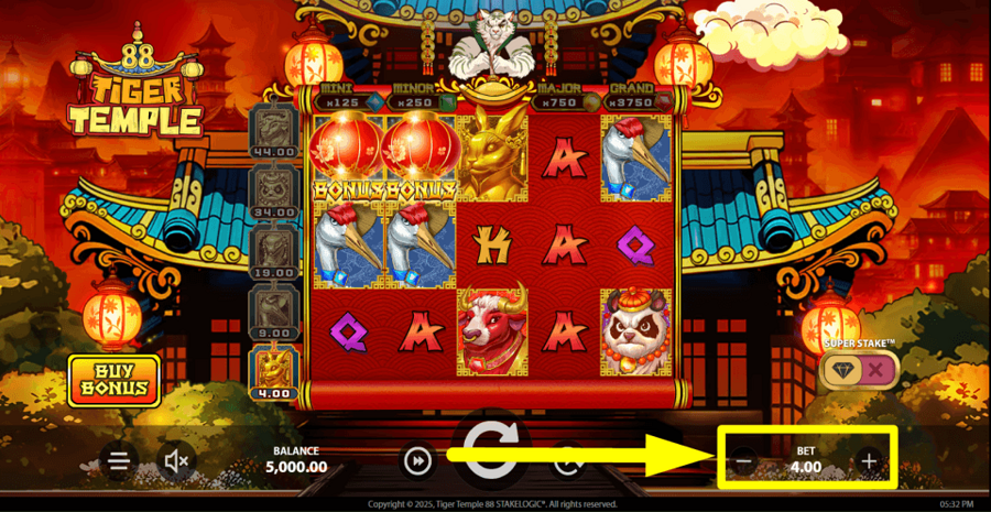 Tiger Temple 88 Bet Value