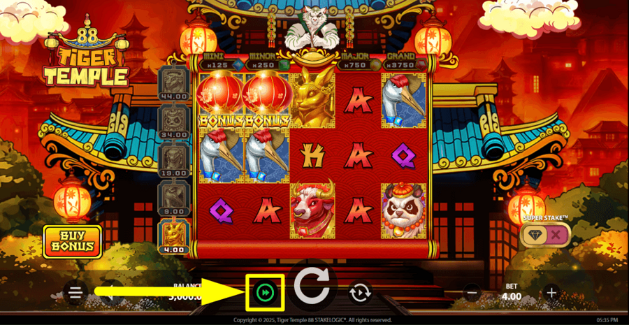 Tiger Temple 88 Turbo Feature