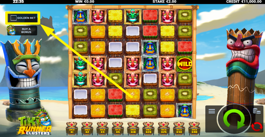 Tiki Runner Clusters Golden Bet