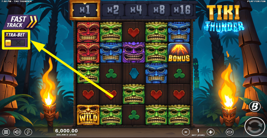 Tiki Thunder Xtra Bet