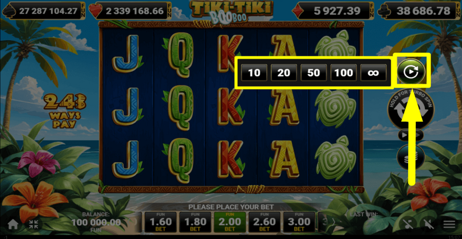 Tiki Tiki Boo Boo Autoplay Feature