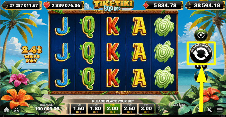 Tiki Tiki Boo Boo Spin Button