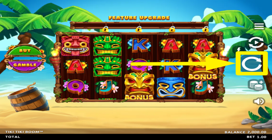 Tiki Tiki Boom Spin Button