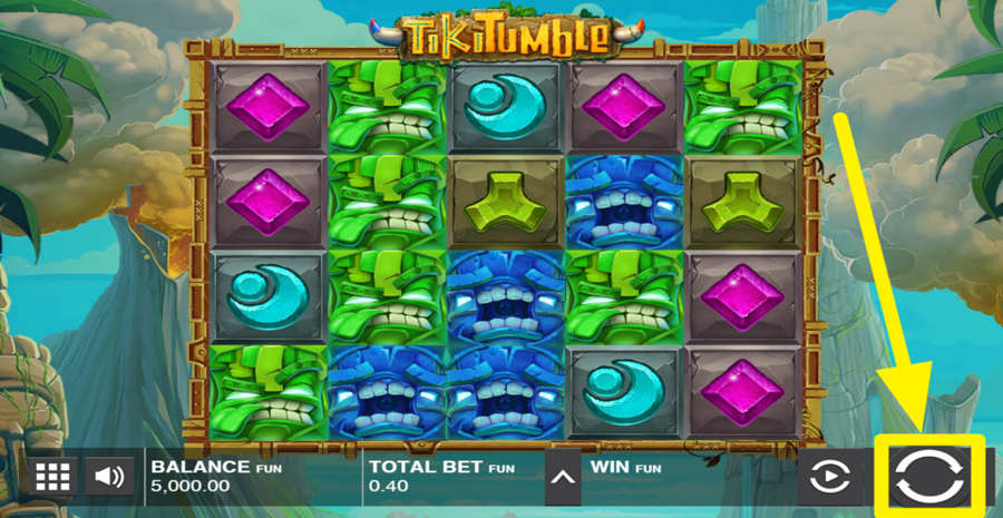 Tiki Tumble Spin Button