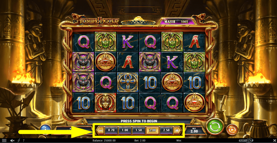 Tomb Of Gold 2 Bet Value
