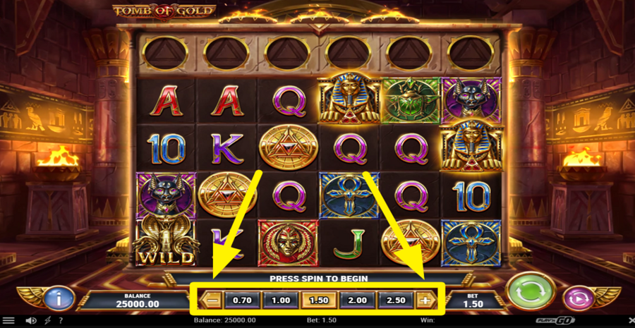 Tomb Of Gold Adjust Bet