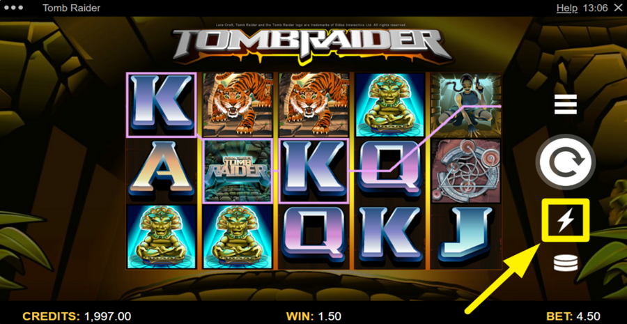 Tomb Raider Quick Spin Feature