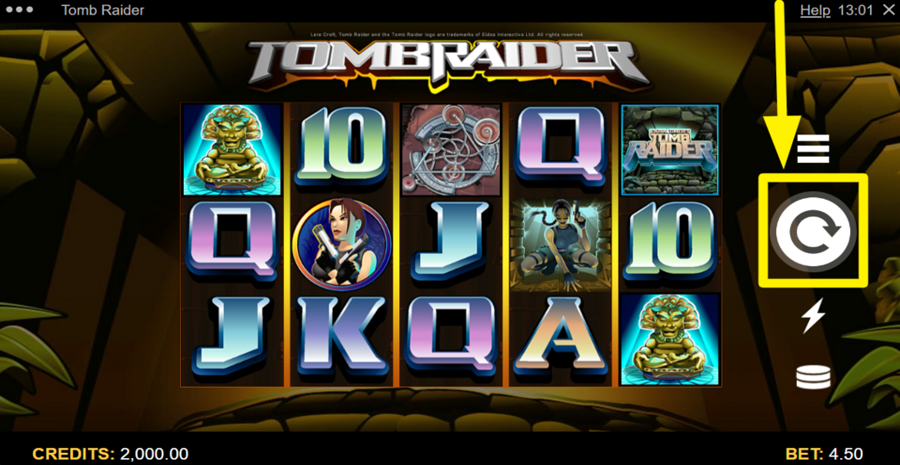 Tomb Raider Spin Button