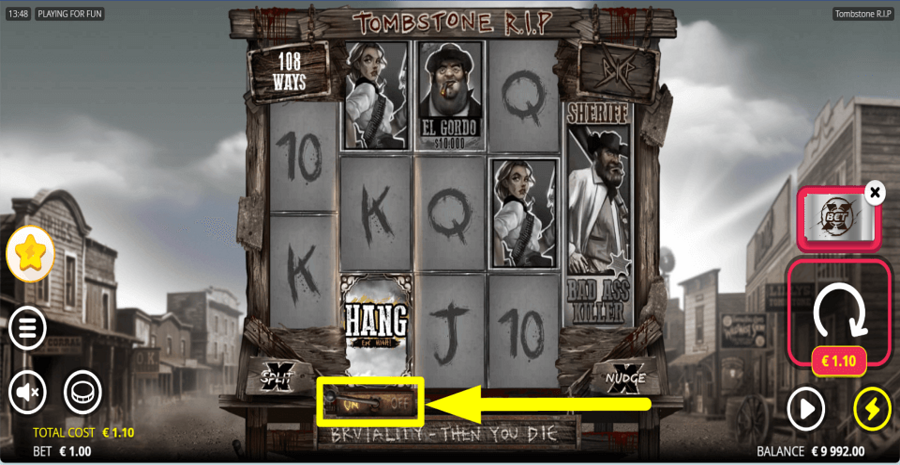 Tombstone Rip Ante Bet Feature