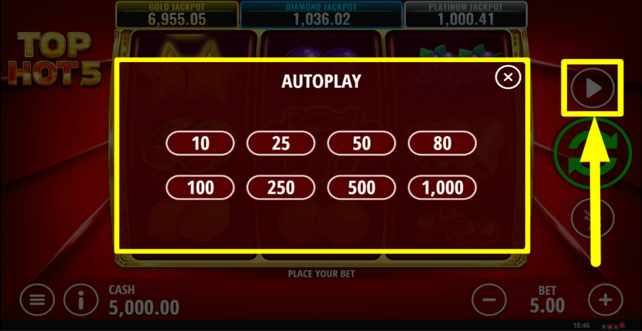 Top Hot 5 Autoplay Feature