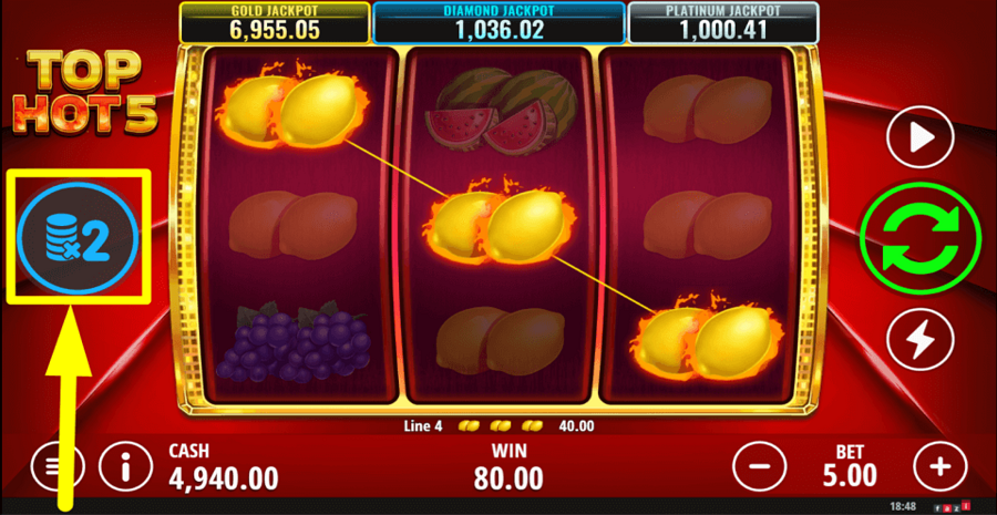 Top Hot 5 Gamble Feature