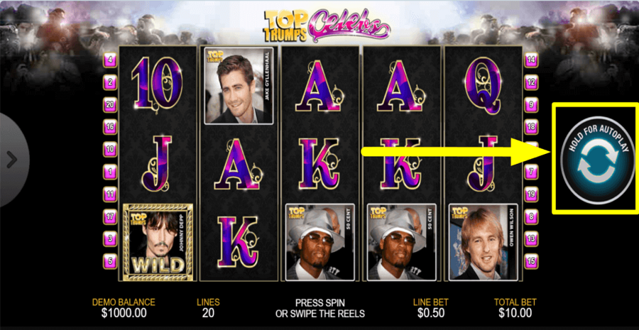 Top Trumps Celebs Play Button