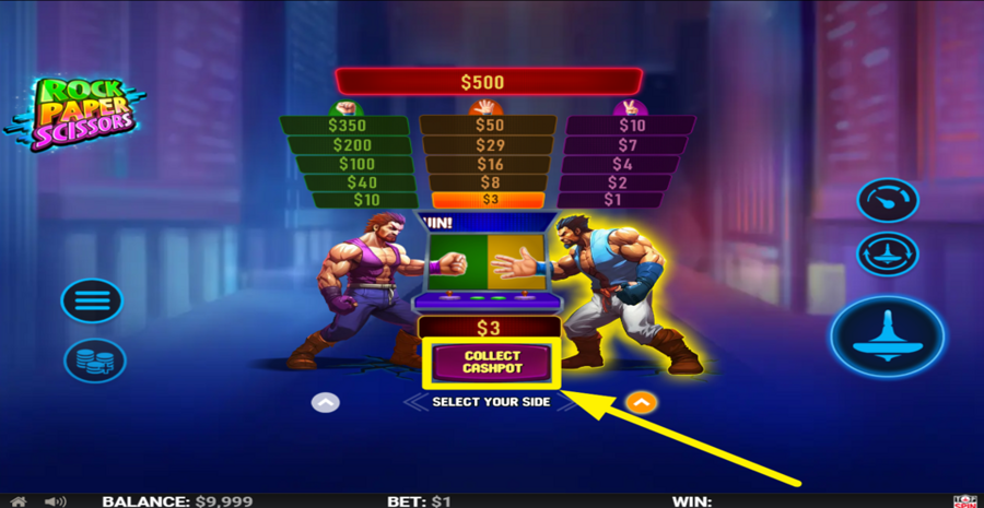 Topspin Games Rock Paper Scissors Collect Win