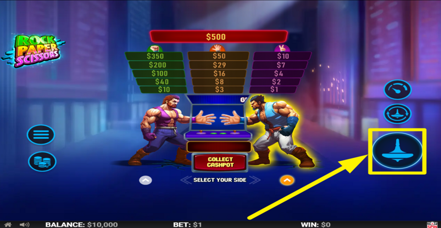 Topspin Games Rock Paper Scissors Spin