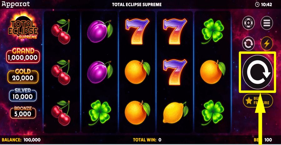 Total Eclipse Supreme Spin Button