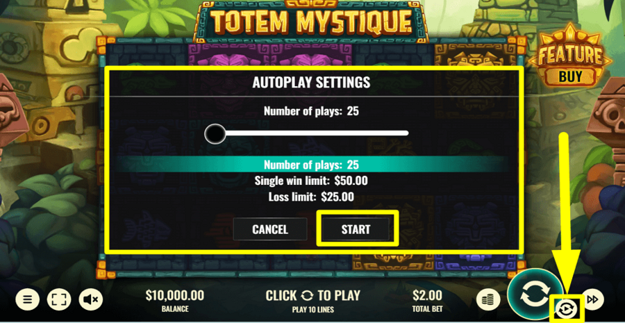Totem Mystique Autoplay Feature