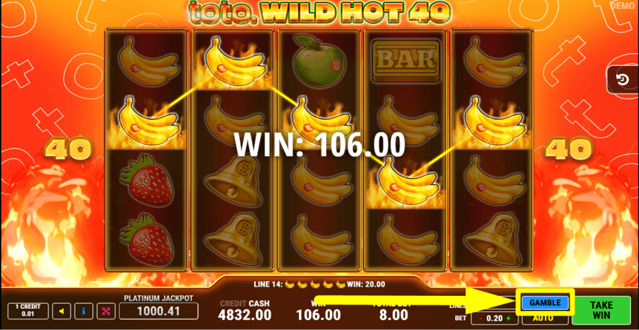Toto Wild Hot 40 Gamble Feature
