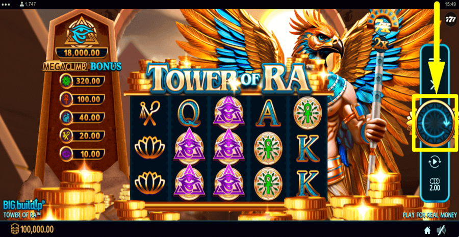 Tower Of Ra Spin Button
