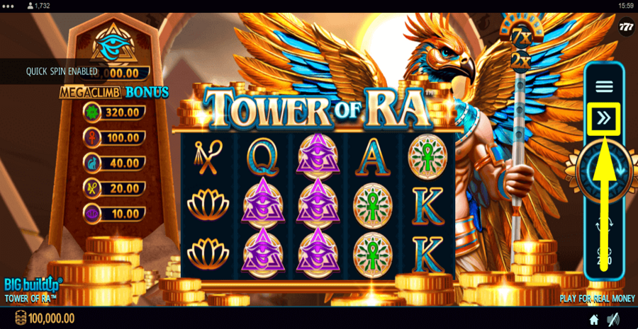 Tower Of Ra Turbo Feature