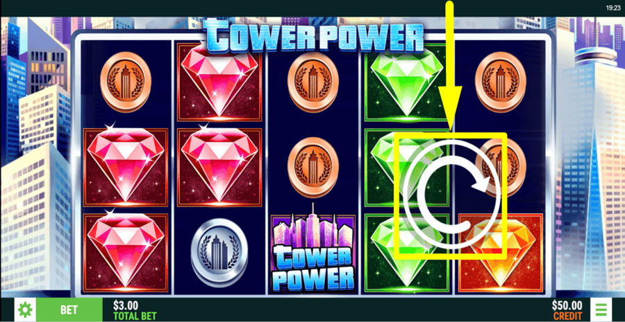 Tower Power Spin Button