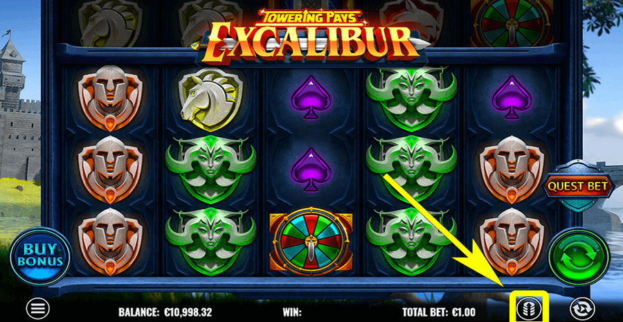 Towering Pays Excalibur Bet Selection