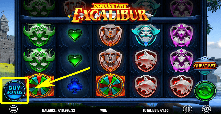 Towering Pays Excalibur Buy Bonus