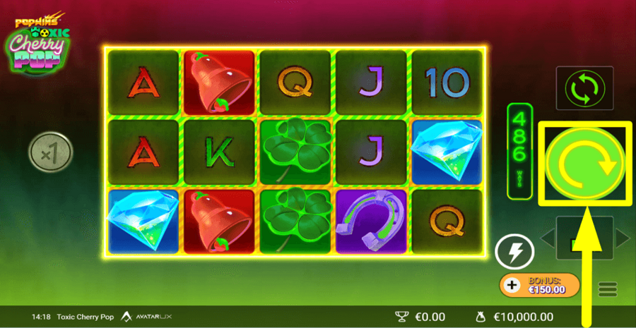 Toxic Cherrypop Spin Button