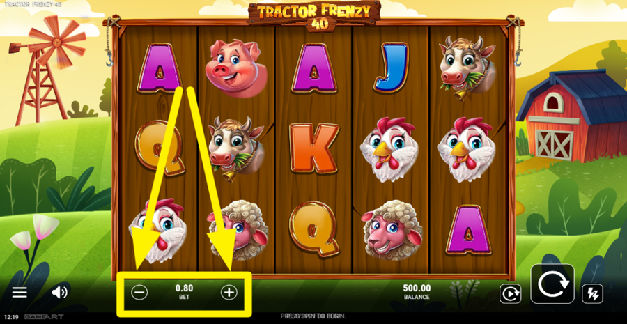 Tractor Frenzy 40 Adjust Bet