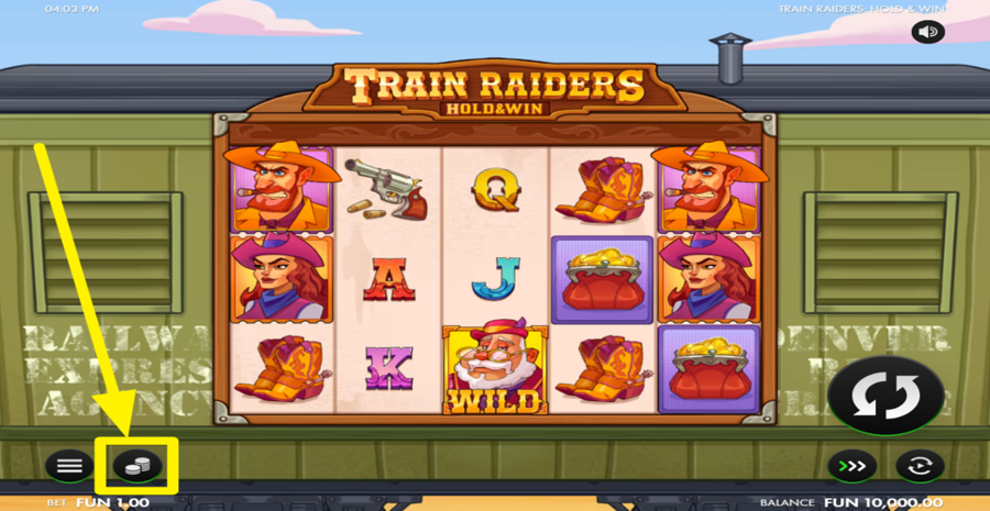 Train Raiders Hold And Win Adjust Bet