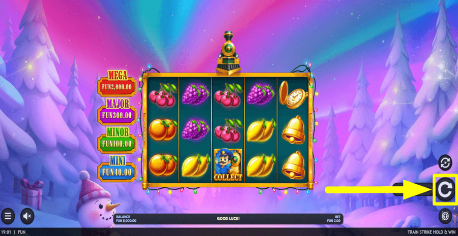 Train Strike Hold And Win Spin Button