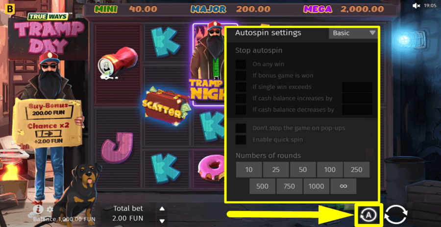Tramp Day Trueways Autoplay Feature