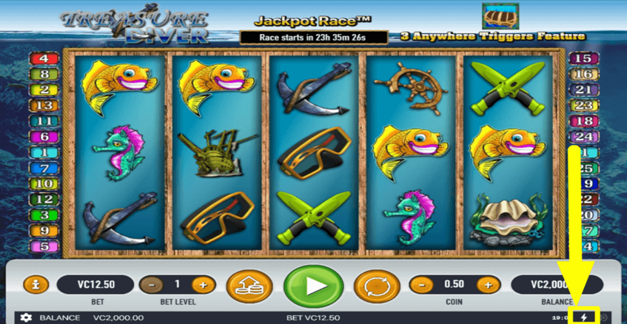 Treasure Diver Quick Spins Feature