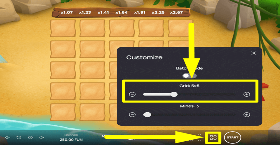 Treasure Map Grid Size