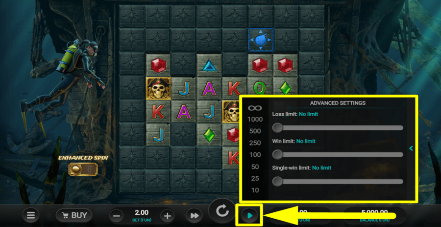 Treasure Tumble Dream Drop Autoplay Feature