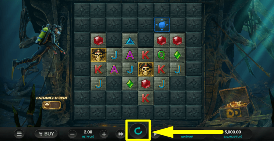 Treasure Tumble Dream Drop Spin Button