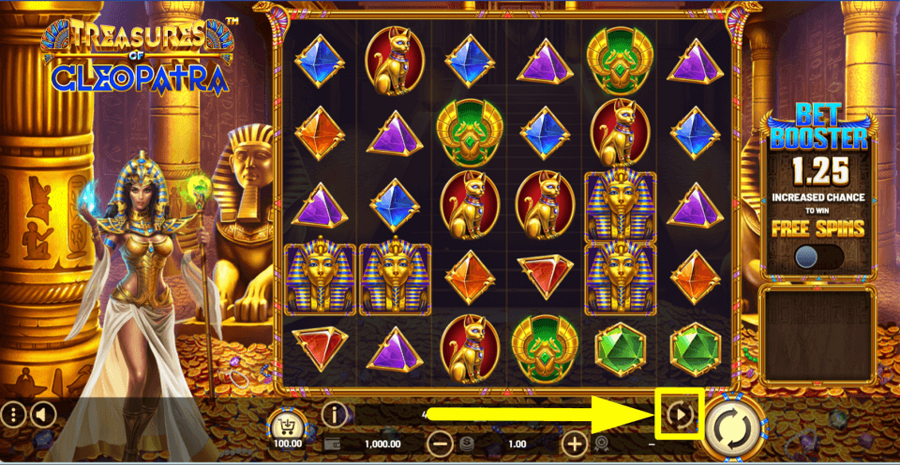 Treasures Of Cleopatra Autoplay Feature