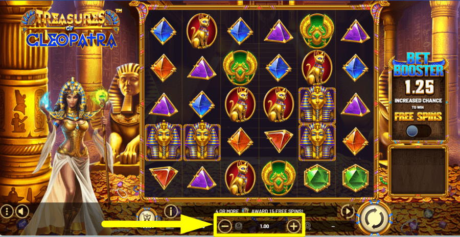 Treasures Of Cleopatra Bet Value