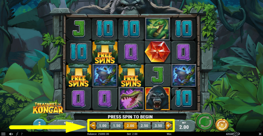 Treasures Of Kongar Bet Value