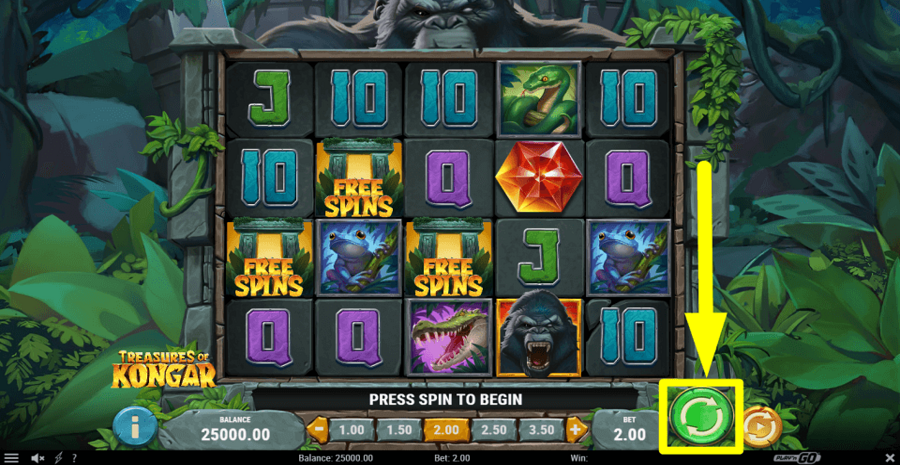 Treasures Of Kongar Spin Button