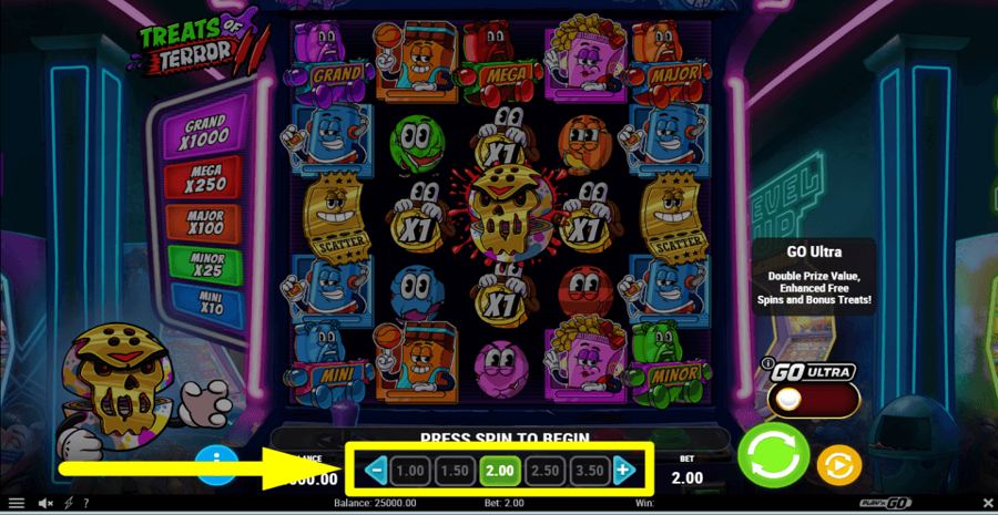 Treats Of Terror 2 Bet Value