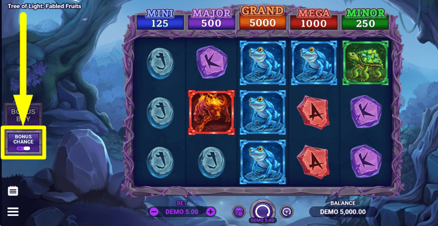 Tree Of Light Fabled Fruits Chance Feature