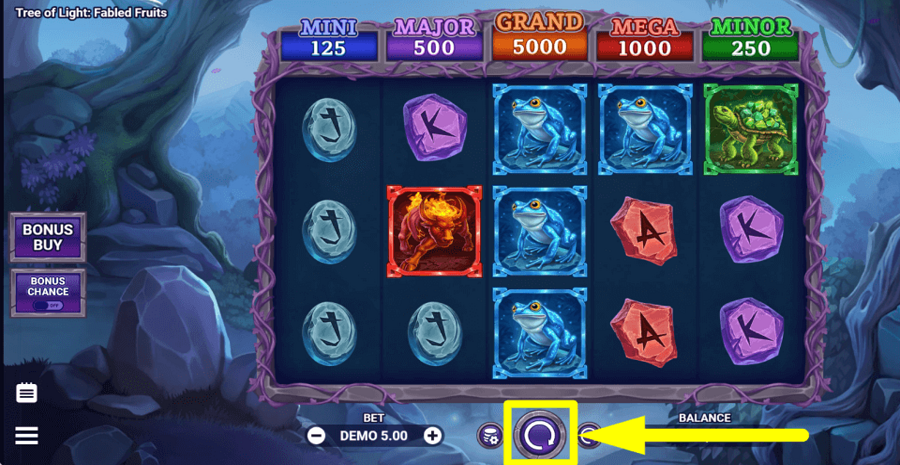 Tree Of Light Fabled Fruits Spin Button