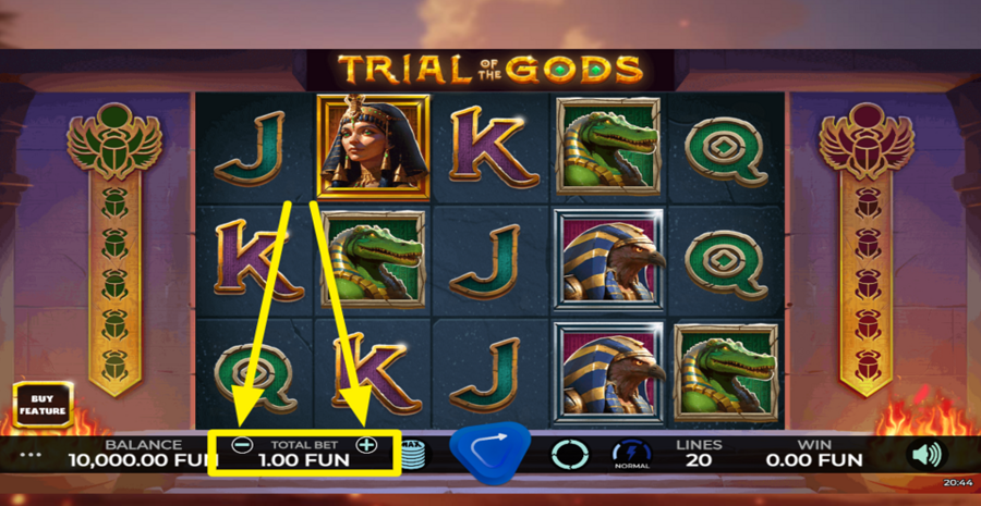 Trial Of The Gods Adjust Bet