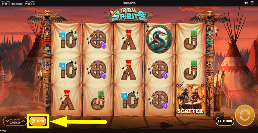 Tribal Spirits Autoplay Feature