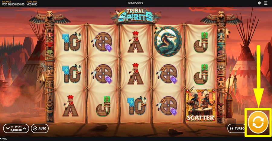 Tribal Spirits Spin Button
